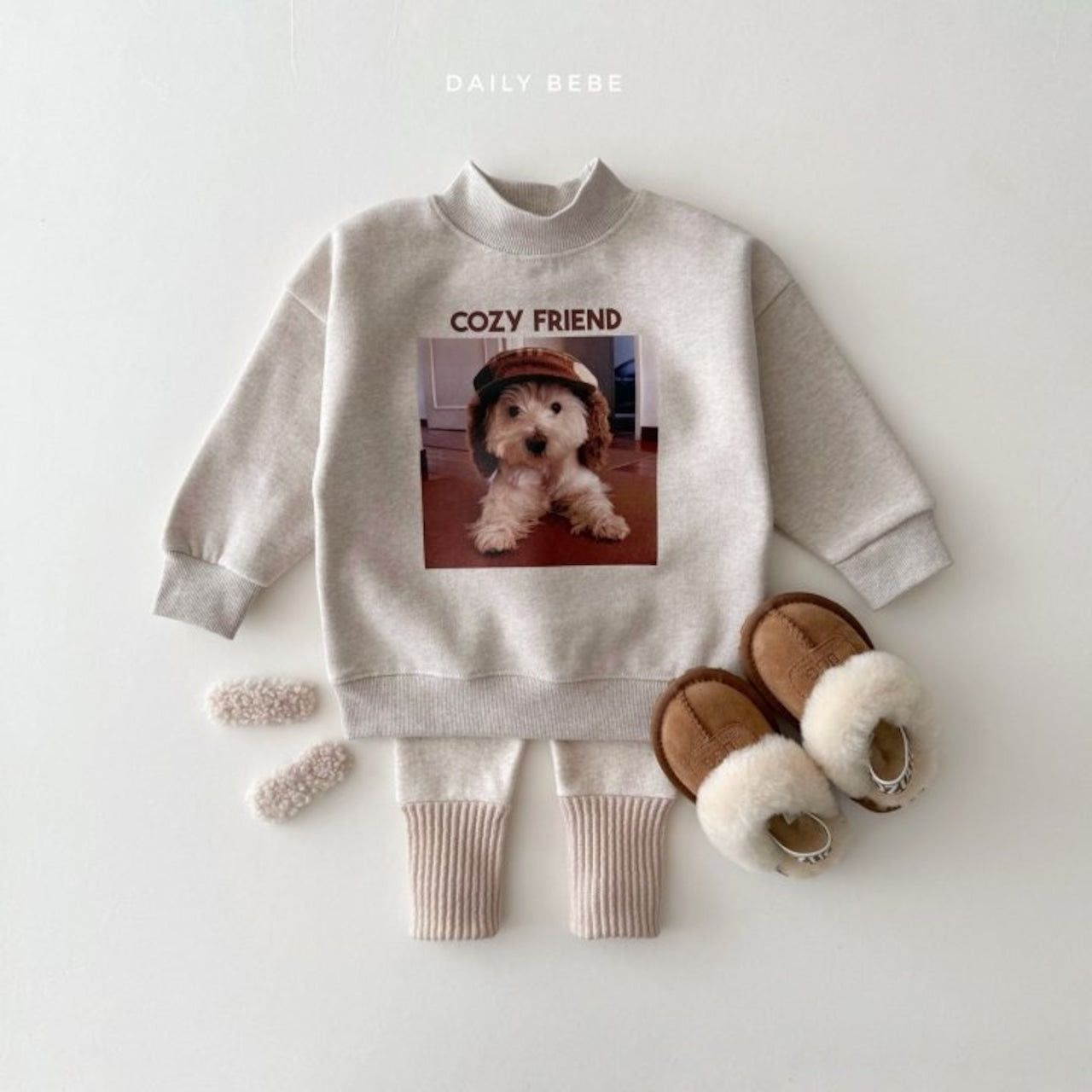 Dailybebe puppy half moon sweatshirt (75-140cm)
