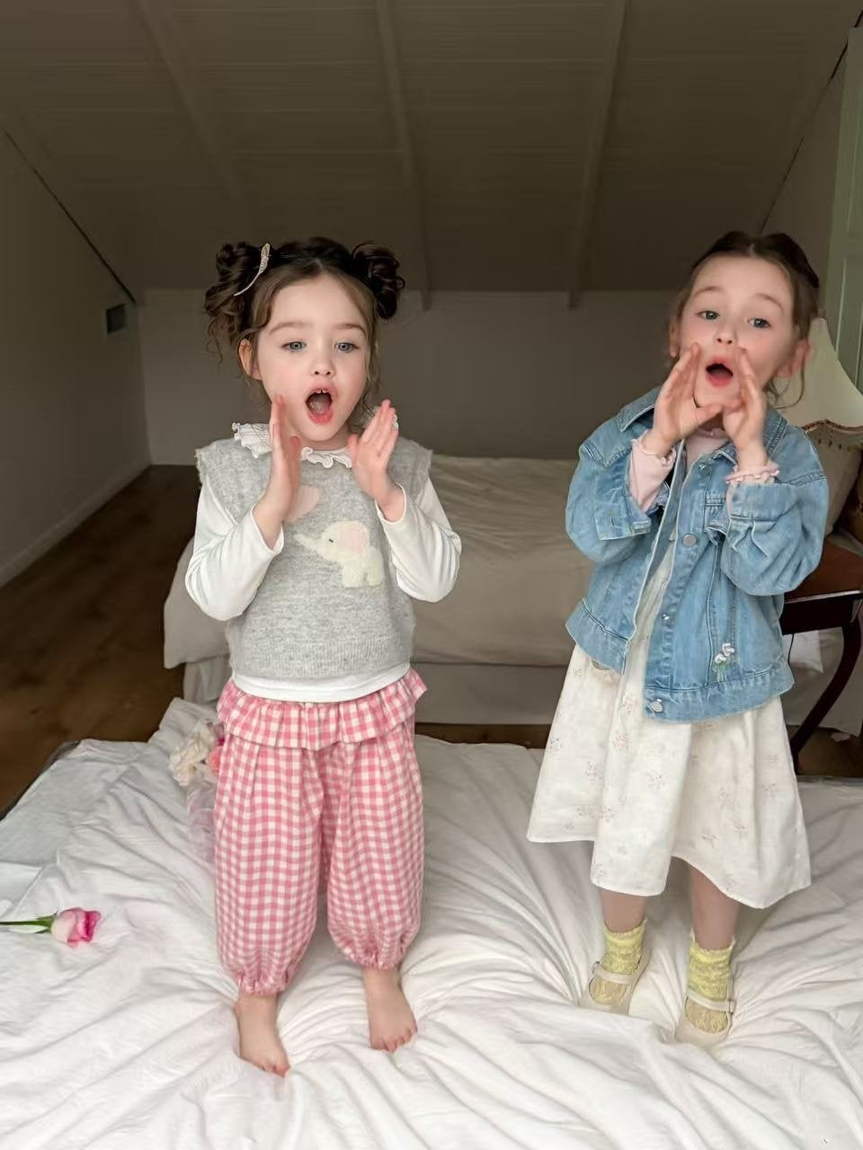 aiai check jogger pants (95–140cm)