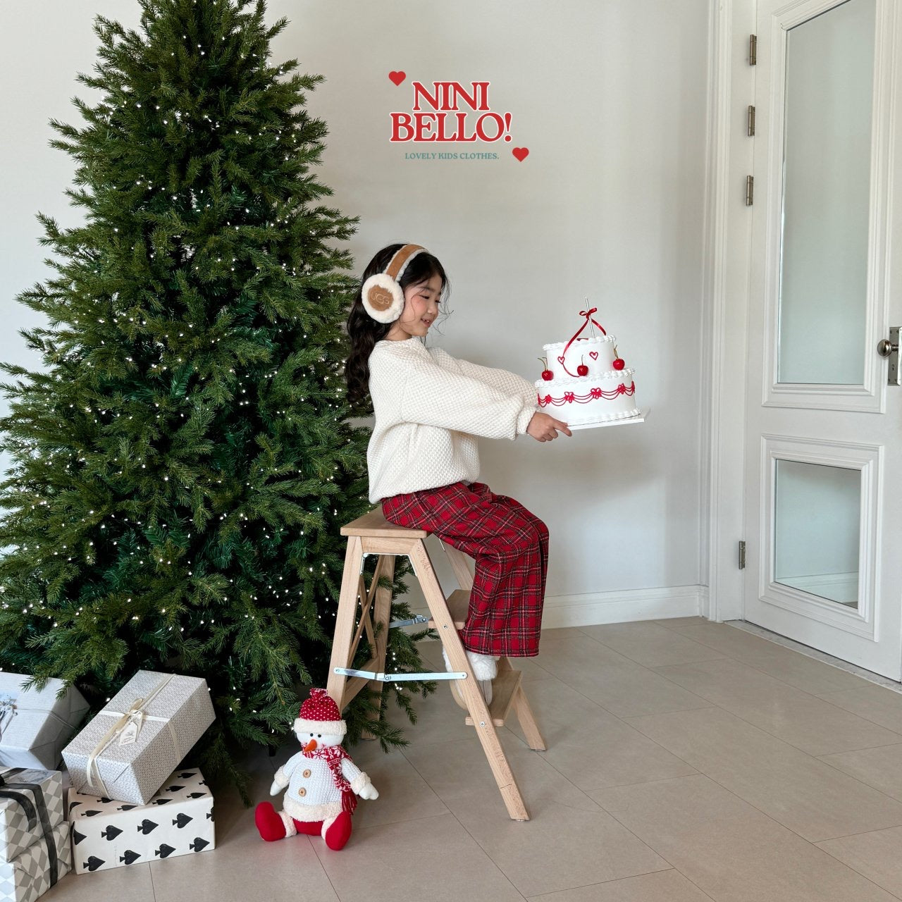 ninibello merry check pants (80-133cm)