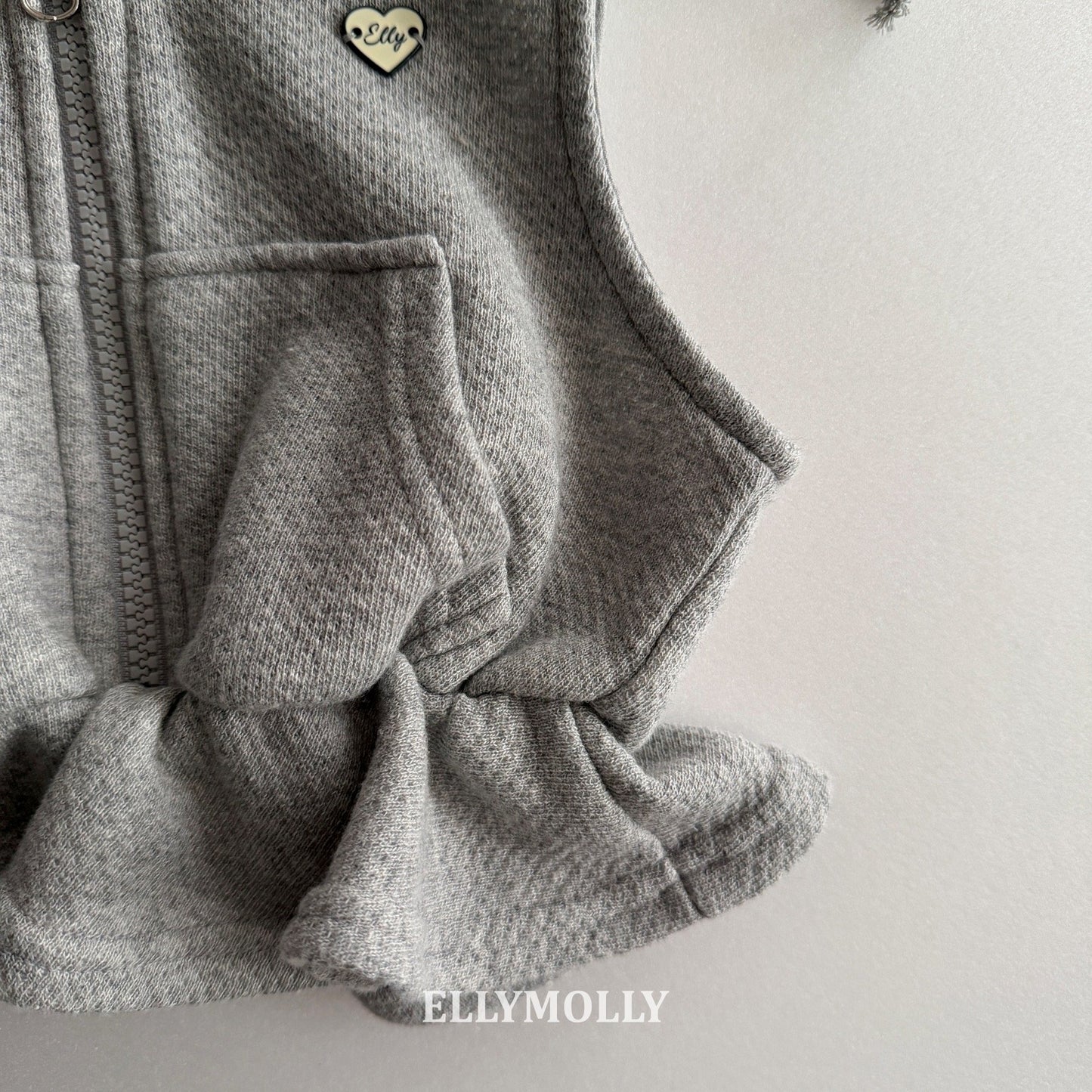 ELLYMOLLY flared hood vest (90-145cm)