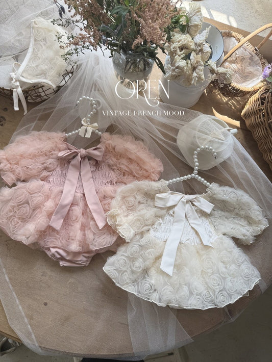 OREN marianne rose swimsuit bonnet set (75-100cm)