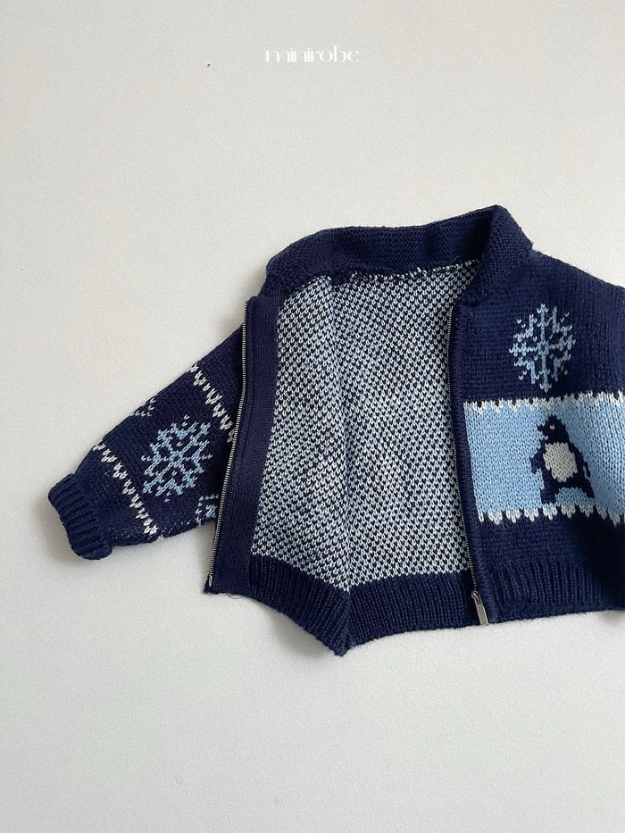 minirobe penguin knit cardigan (75-110cm)