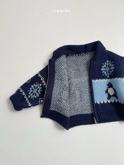 minirobe penguin knit cardigan (75-110cm)