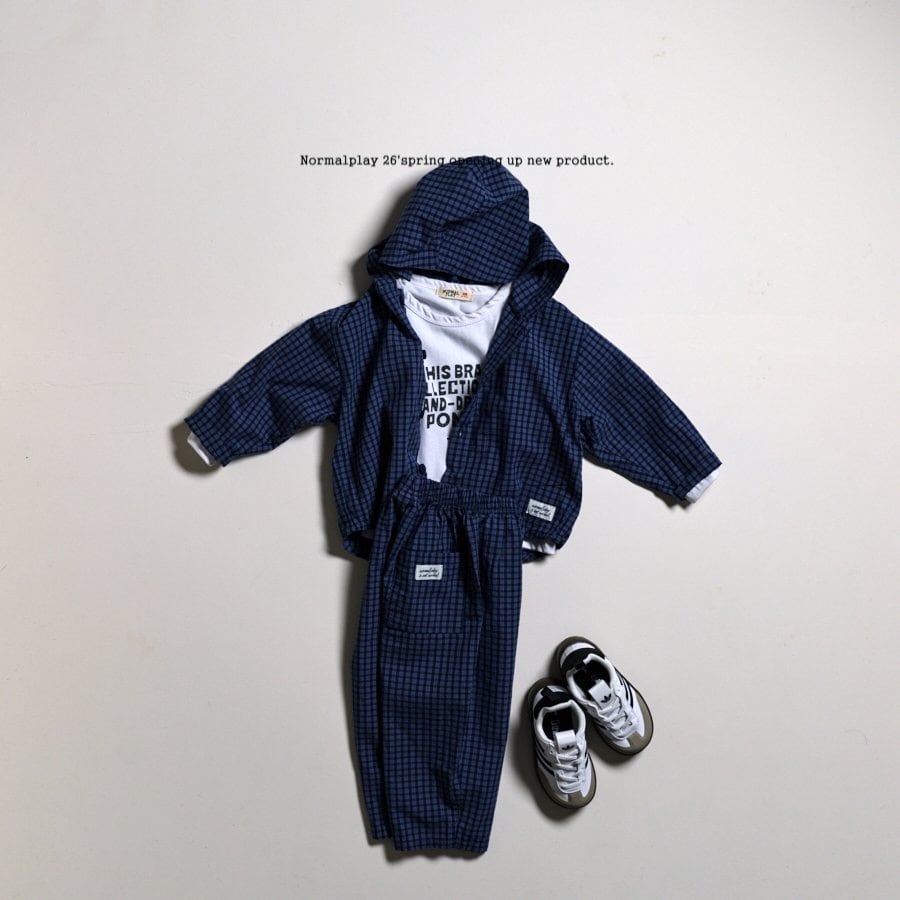 normalplay peterpan check pants (75-140cm)