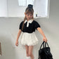 ELLYMOLLY pretty lace collar tee (90-145cm)