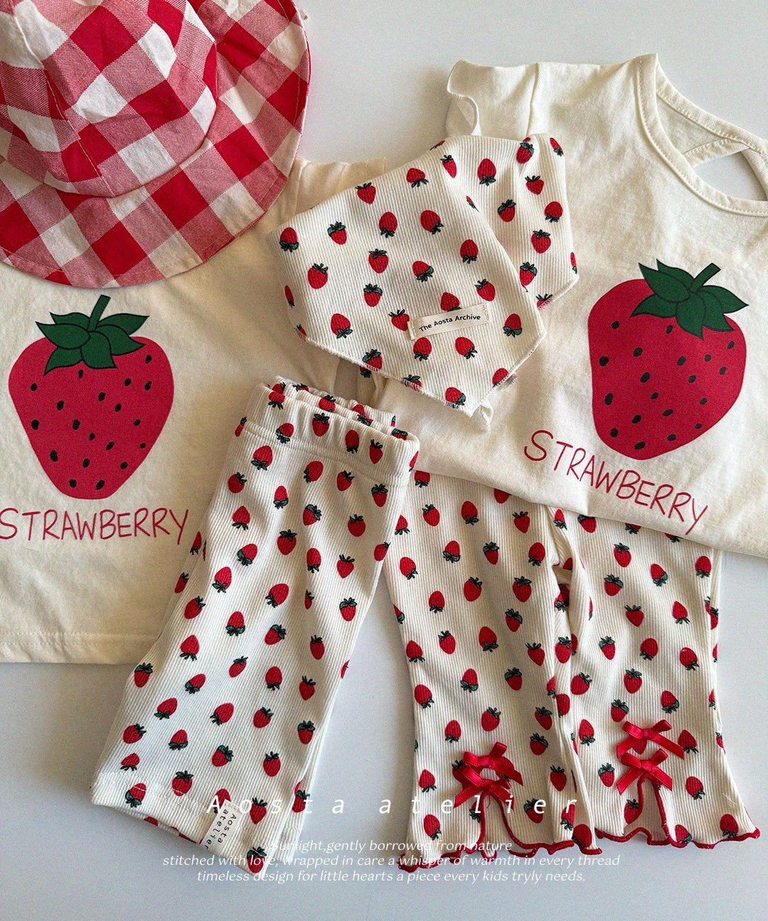 Aosta strawberry dress(70-110cm)