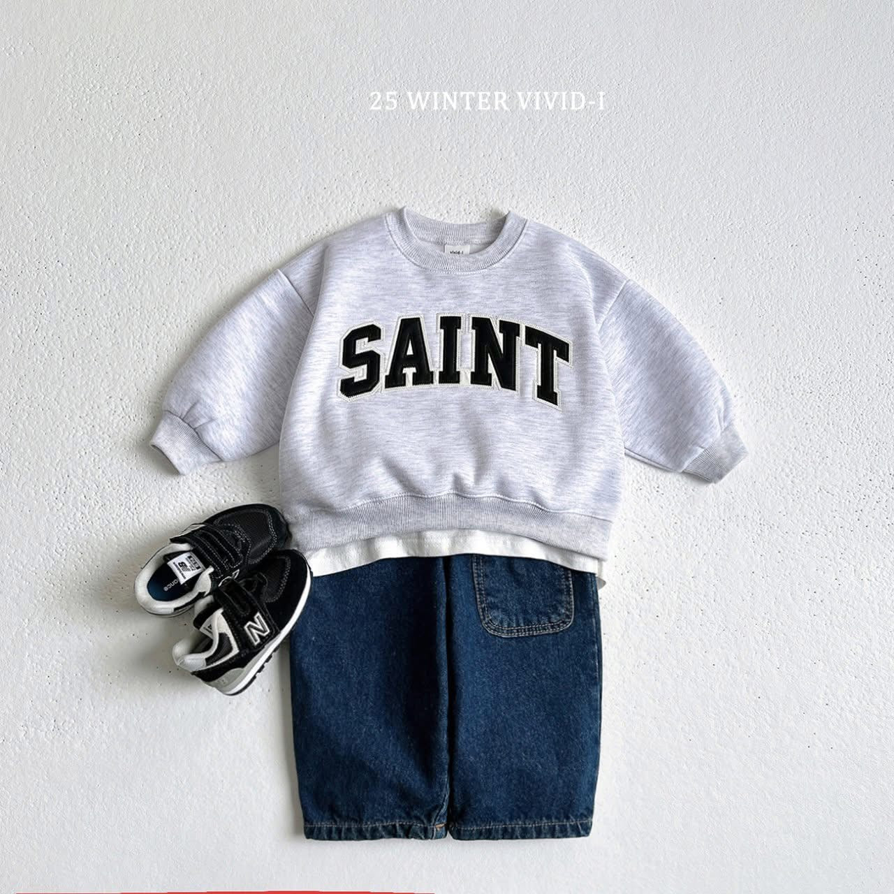 Vivid SAINT立體文字上衣 (75-135cm)