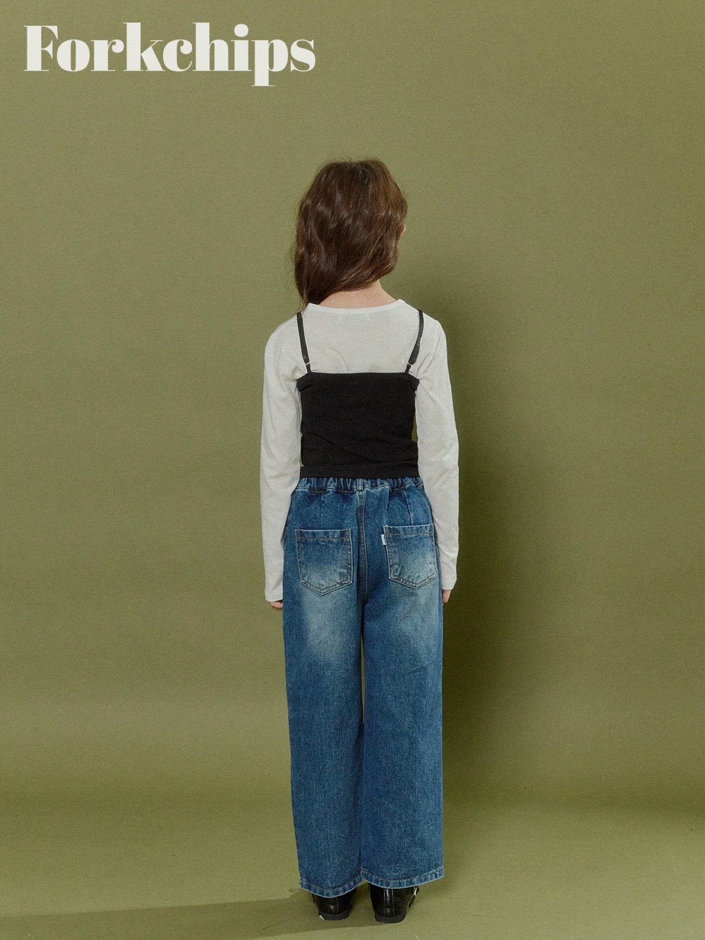 FORKCHIPS canvas denim pants (95-160cm)
