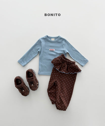 bonito dot frill jogger pants (~80-140cm)