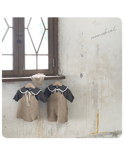 nunubiel blergy romper & bonnet (3-18m)
