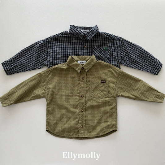 ELLYMOLLY maison check shirt (90-160cm)