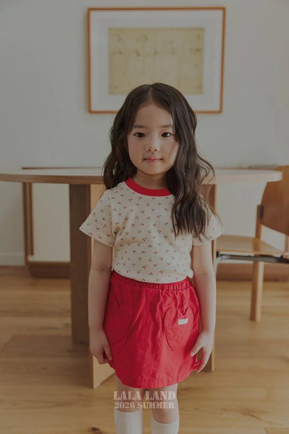 Lalaland cherry short sleeve tee (75-120cm)