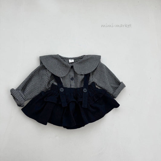 mimi market check sailor blouse (bebe70-85cm)