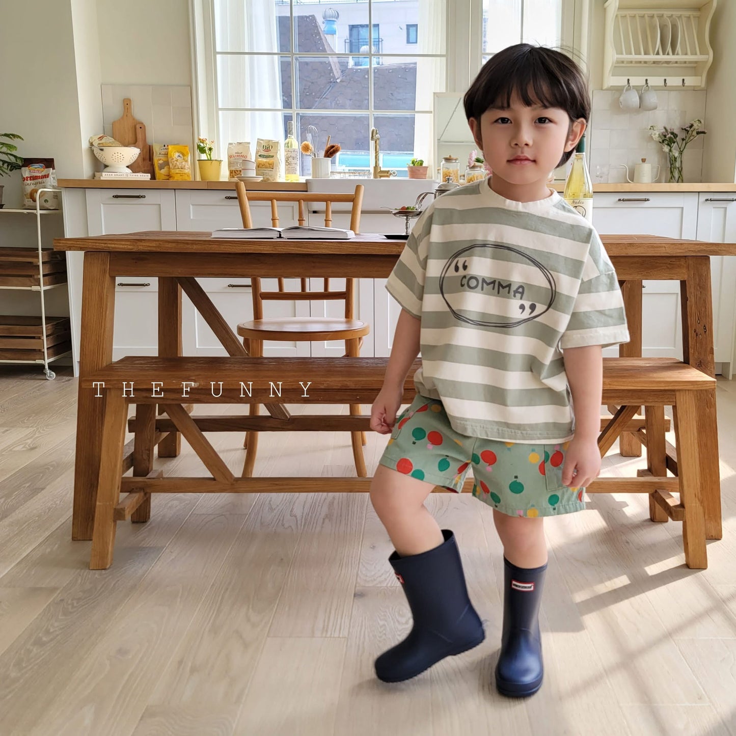 TheFunny 紅黃綠圈圈短褲 (87-125cm)