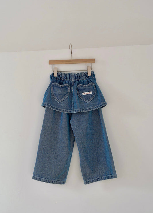 momoann wrap heart jeans (90-150cm)