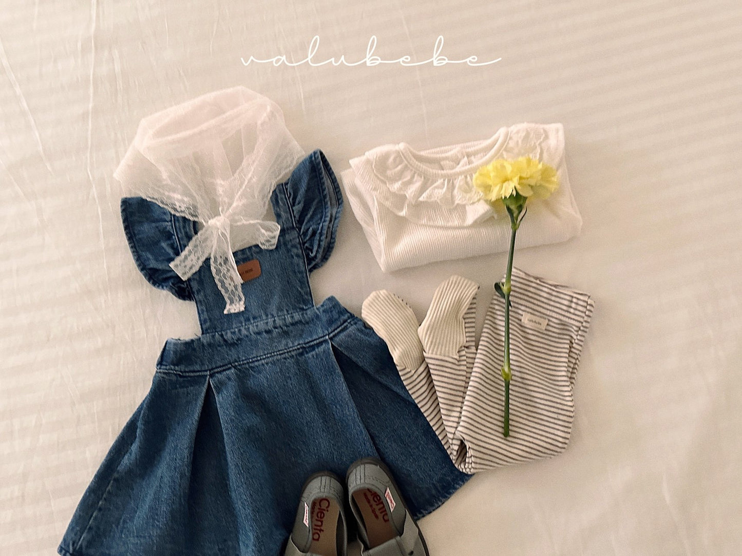 valubebe ive lace frill tee (6-24m)