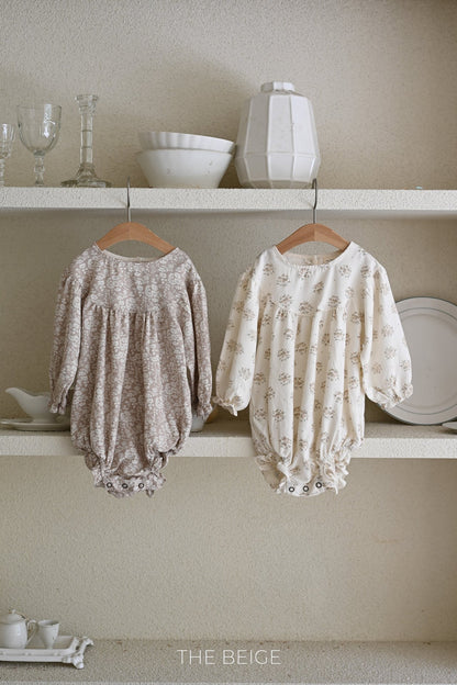 the beige shirring dyed suit (6-18m)