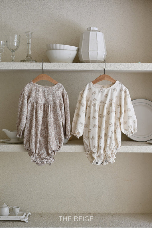 the beige shirring dyed suit (6-18m)