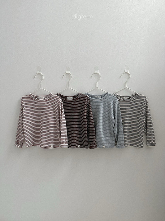 digreen stripe latte tee (85-130cm)