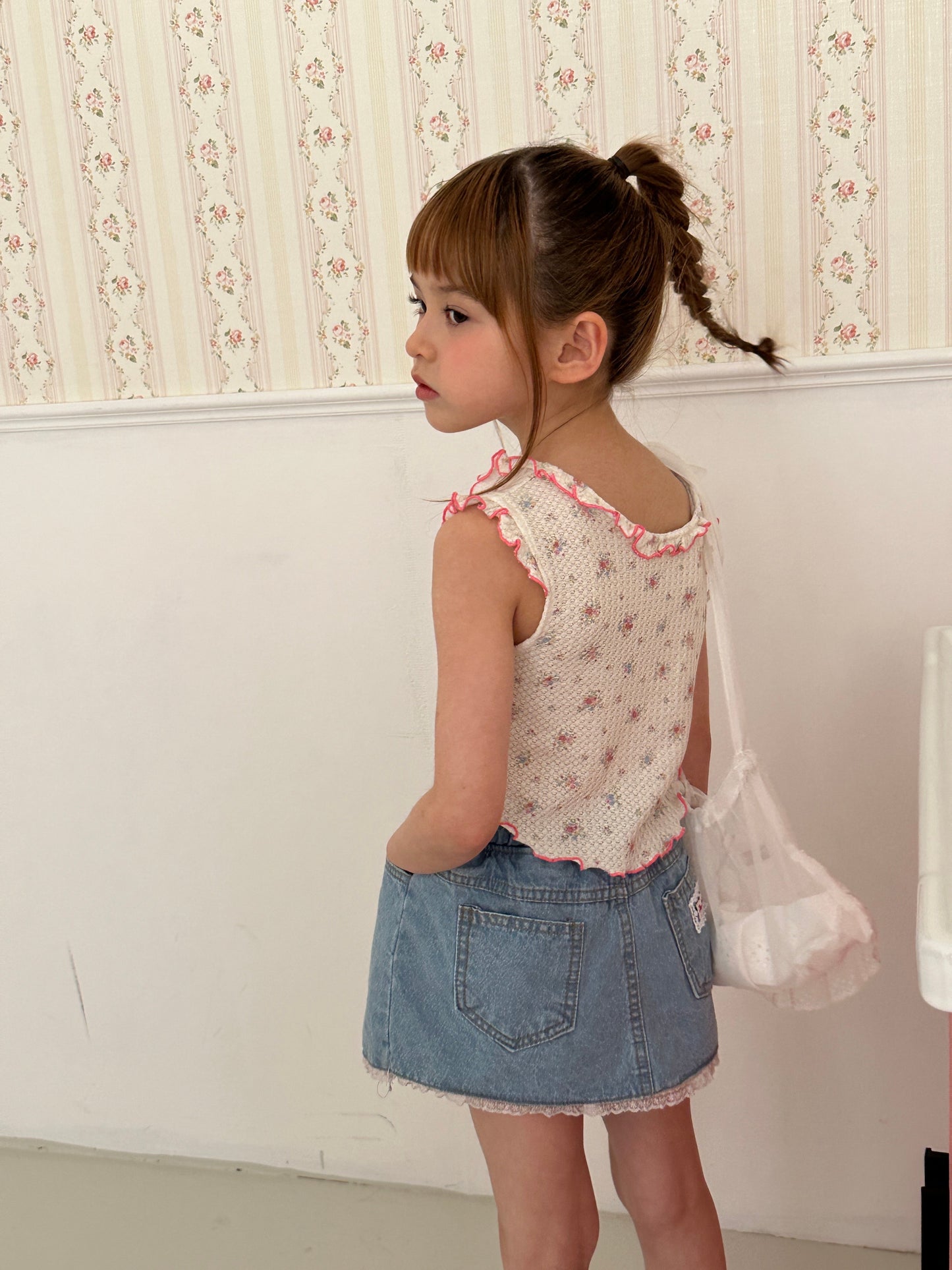 ELLYMOLLY nana love denim skirt (90-145cm)