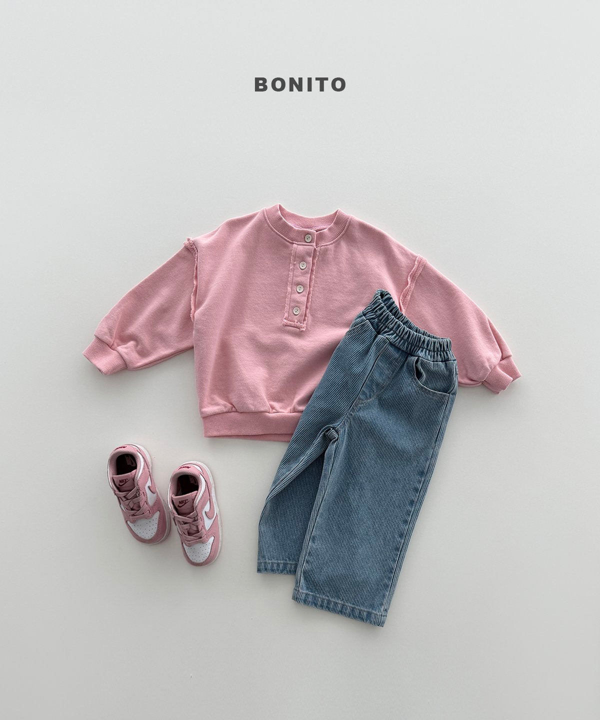 bonito raw edge henley mtm (~80-140cm)