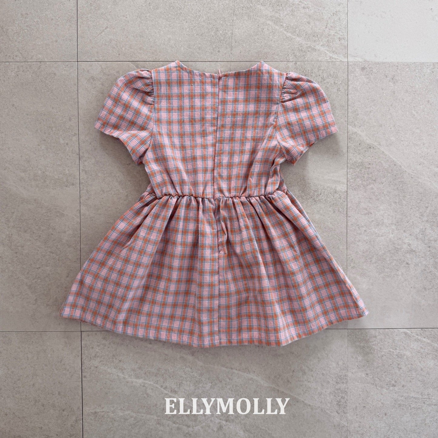 ELLYMOLLY mellow check dress (90-145cm)