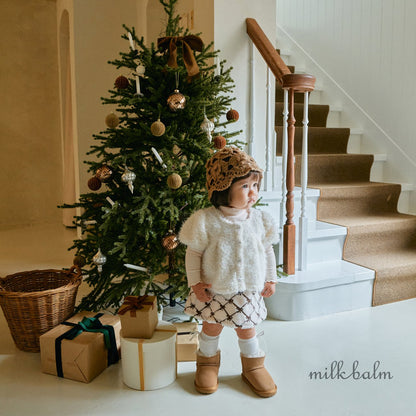 milkbalm boucle cardigan (75-125cm)