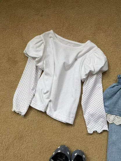 aiai angel white puff tee (95-140cm)