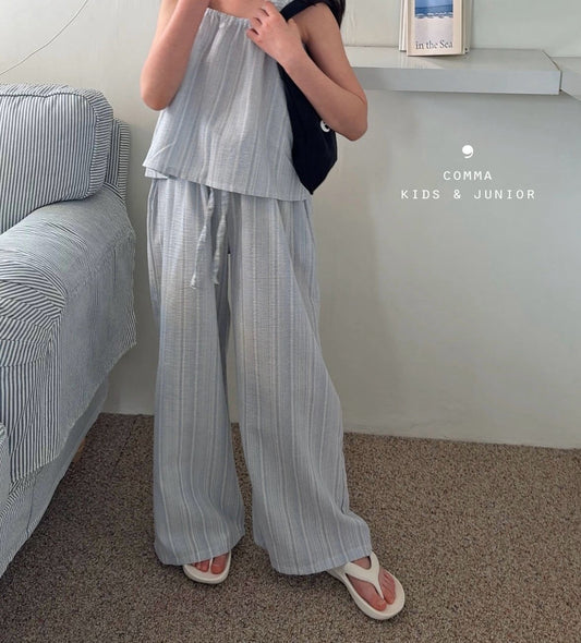 COMMA sarang long pants blue stripe (95-160cm)