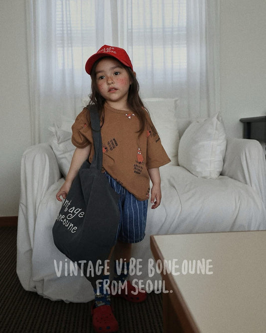 Boneoune 直紋牛仔短褲 (80-152cm)