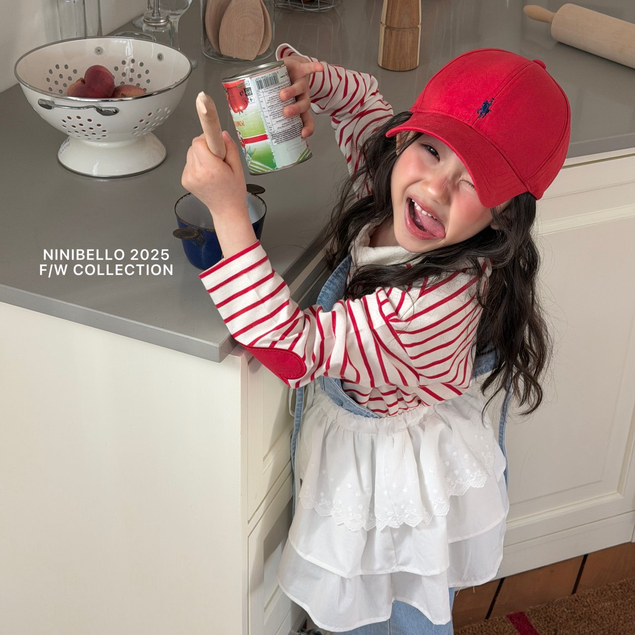 ninibello bread and rice cake collar tee (80-130cm)