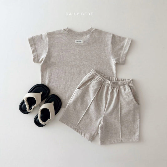 Dailybebe 簡約素色小標套裝 (75-140cm)