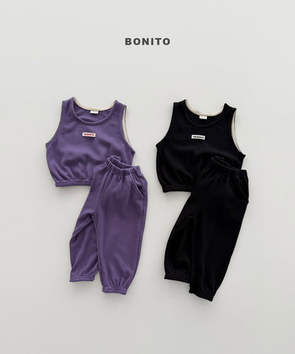 bonito mini waffle vest set (~80-140cm)