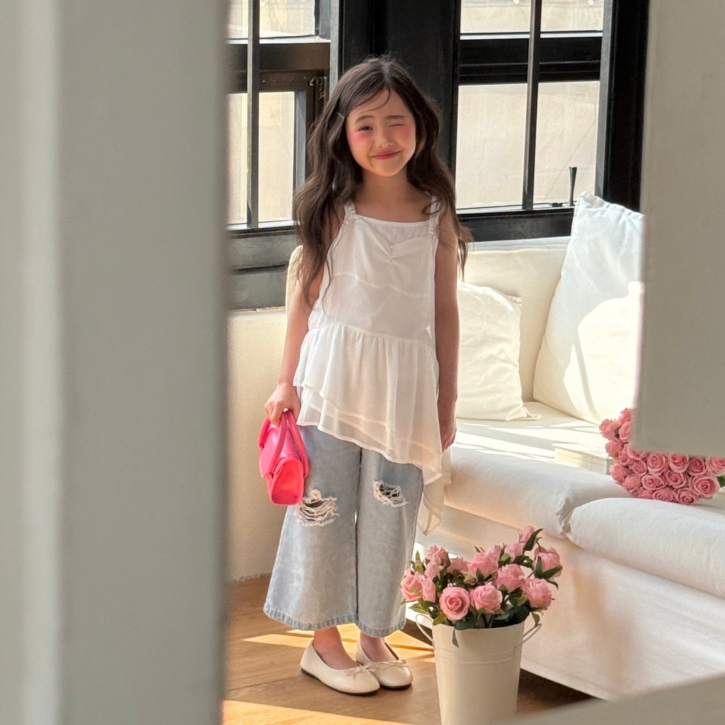 ninibello damaged ice denim pants (80-130cm)