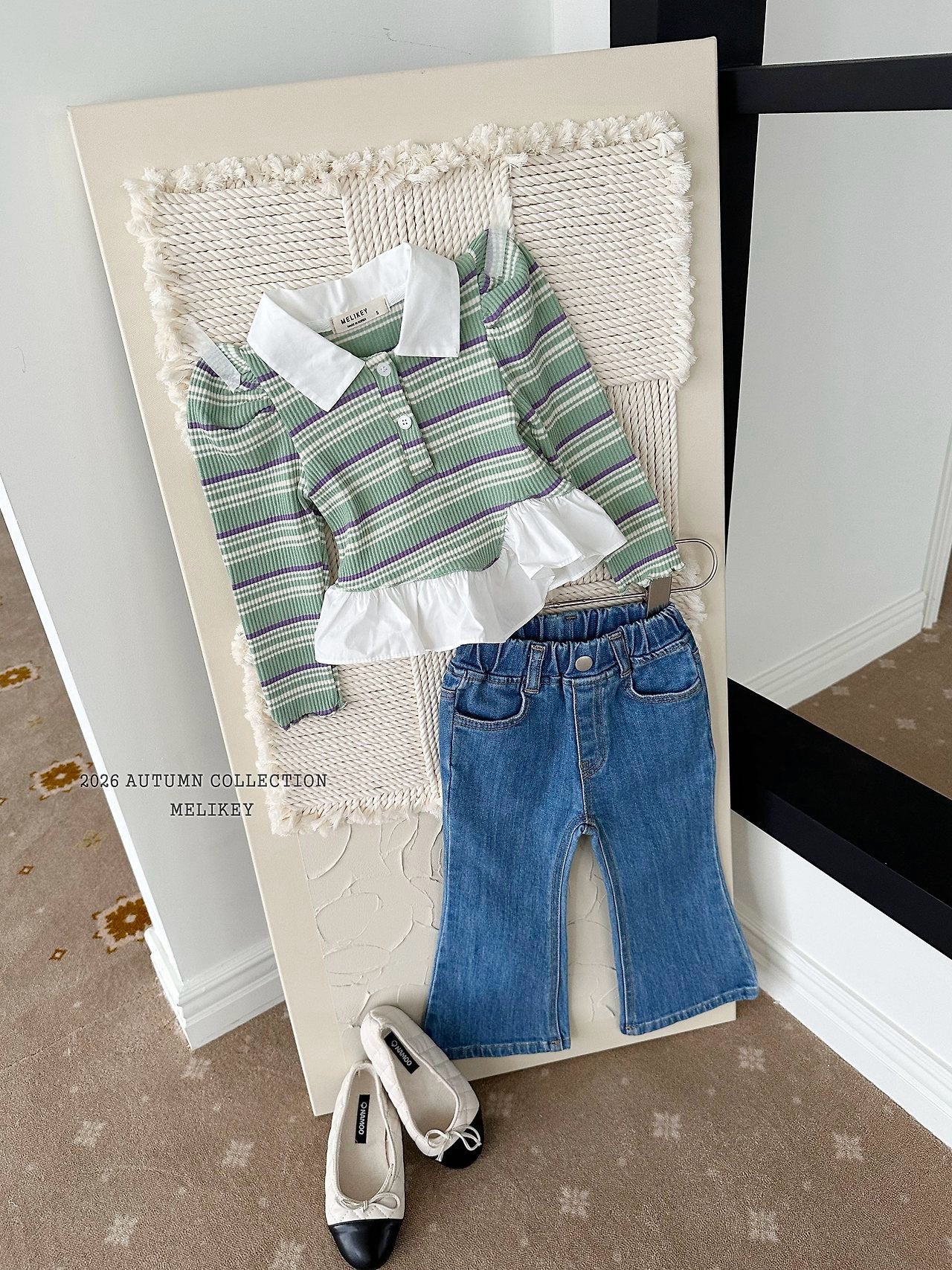 melikey pocket bootcut pants (~80-140cm)