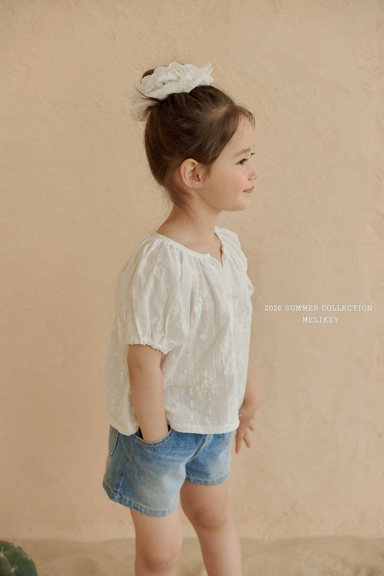 melikey mindul shirring blouse (~80-140cm)