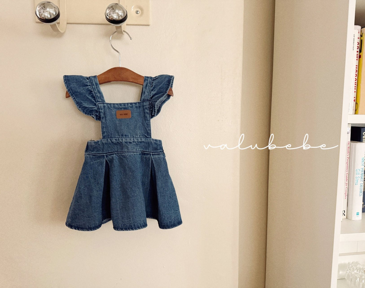valubebe frill wing denim ops (6-24m)
