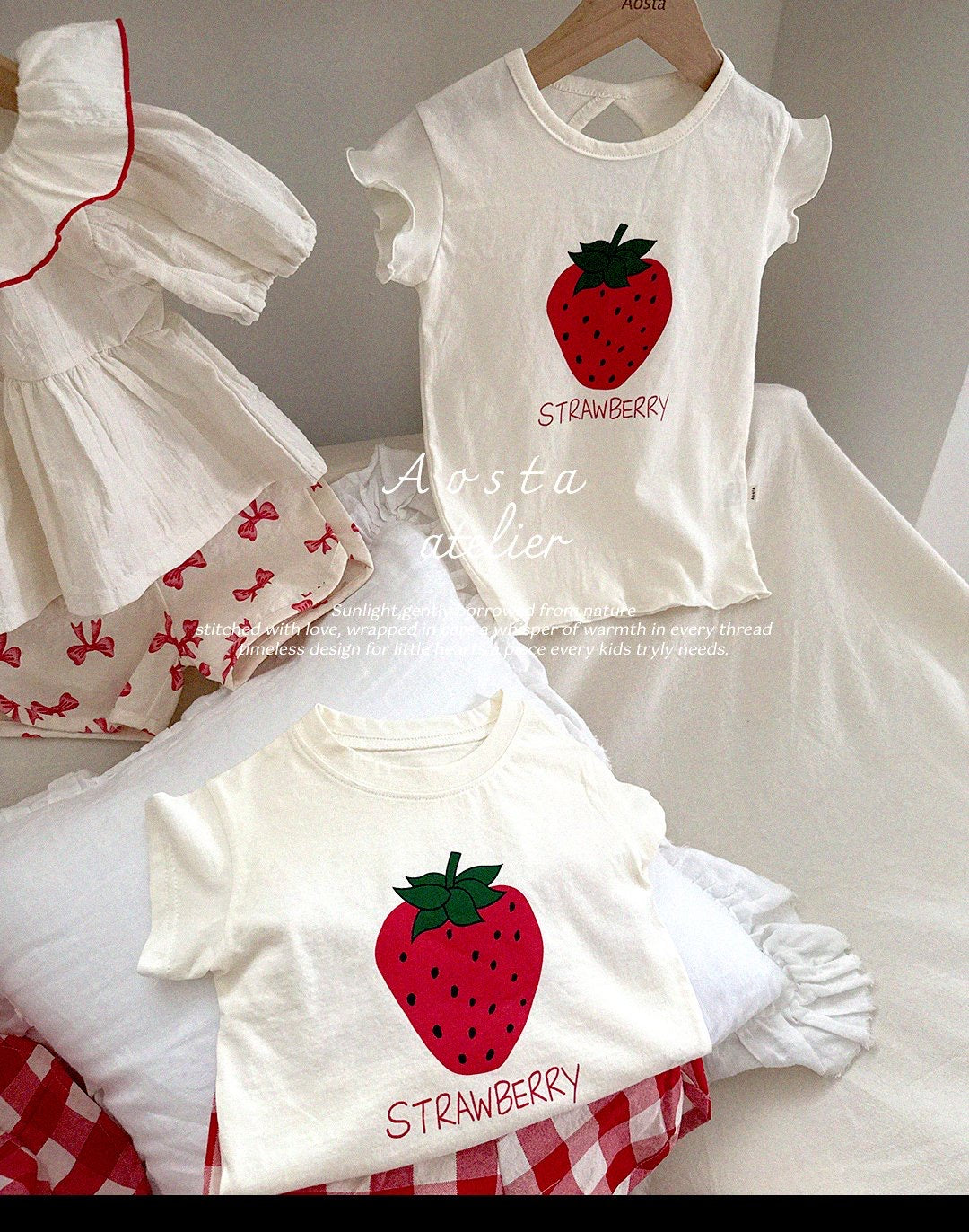Aosta strawberry dress(70-110cm)