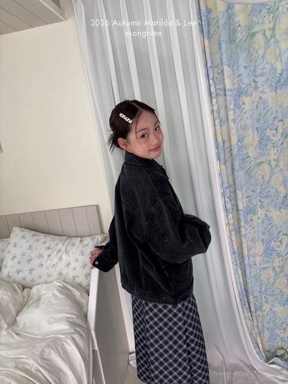 matilda&lee washed denim jacket (85-165cm)