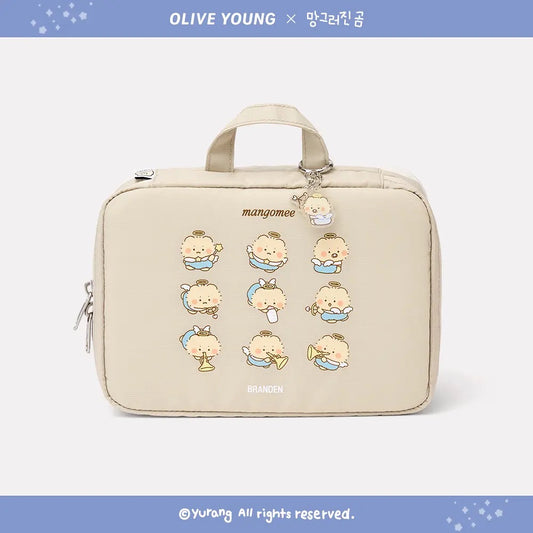 Olive Young x 土豆熊🐻 聯名4層化妝收納包