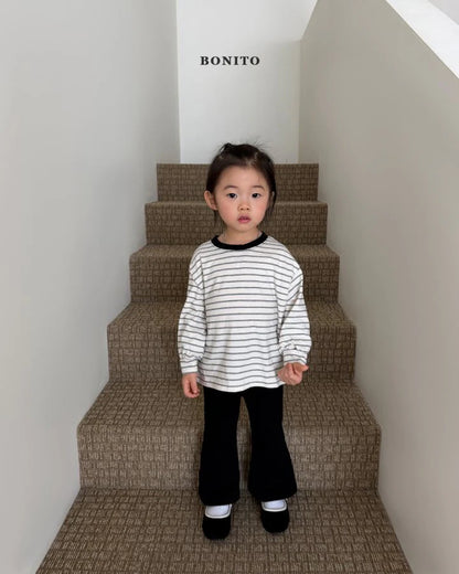 Bonito Stripe Ribbed T (~80-140cm)