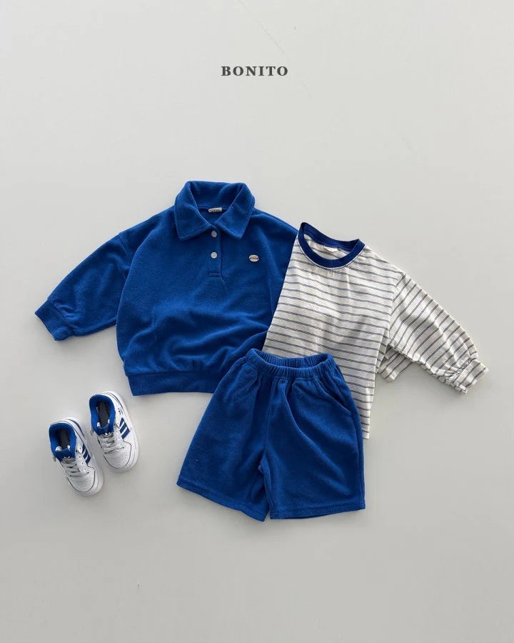 Bonito Terry collar tee set (~80-140cm)