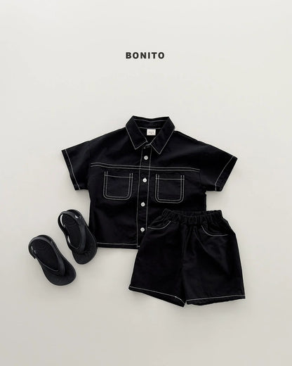 Bonito two pocket linen set (~80-140cm)