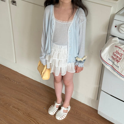 ninibello sherbet sleeveless cardigan set (80-130cm)