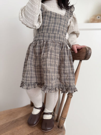 mimi market check frill suspender ops (75-90cm)