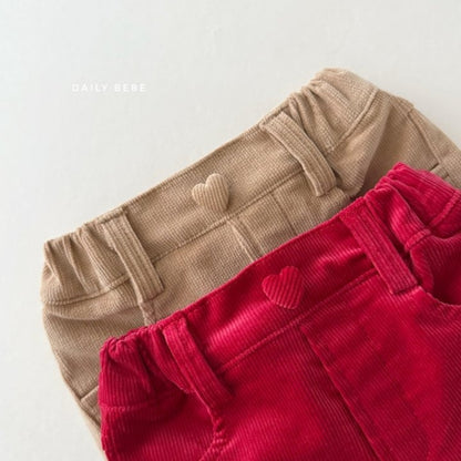 Dailybebe pocket heart short pants (75-140cm)