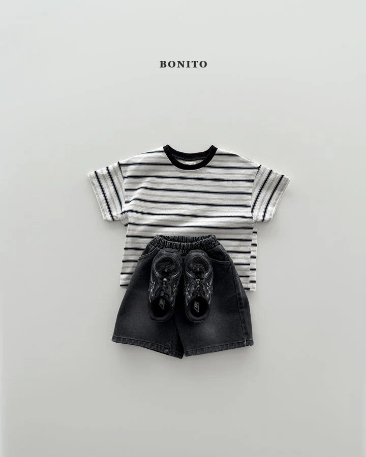 Bonito moa stripe T-shirt  (~80-140cm)