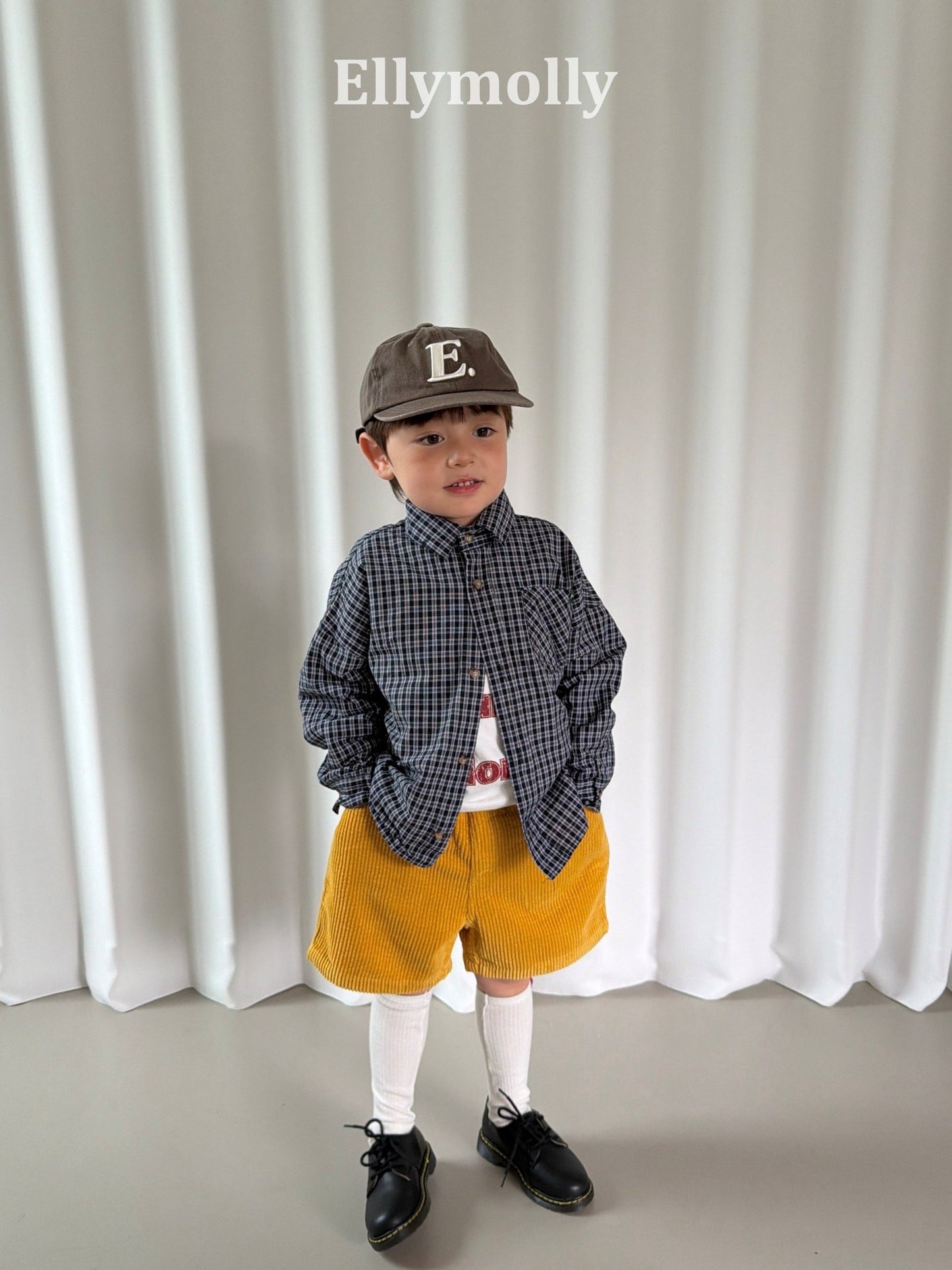 ELLYMOLLY maison check shirt (90-160cm)