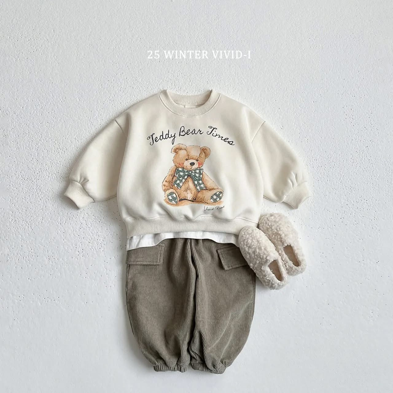 Vivid 燈芯絨翻蓋口袋縮口褲 (75-135cm)