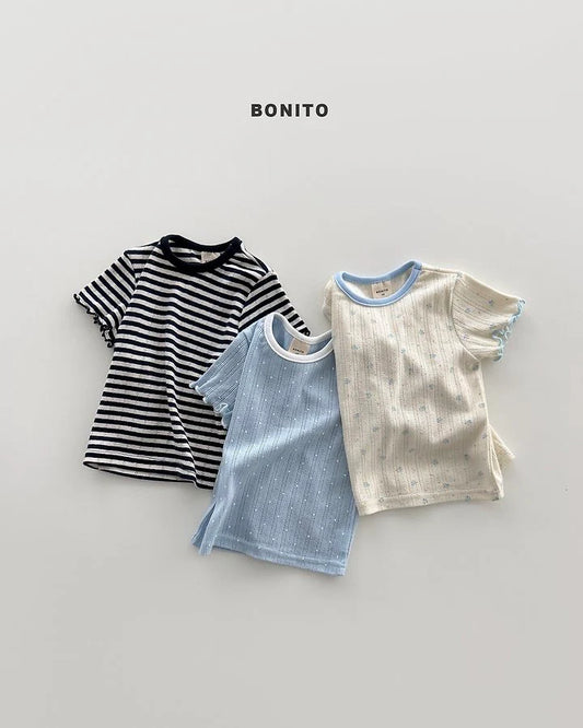 Bonito bloom eyelet tee (~80-140cm)